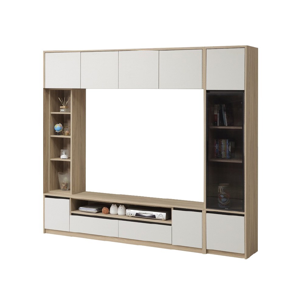 ASSARI-若玫7.3尺高低櫃/電視櫃全組(寬220x深40x高199cm)｜家具床墊