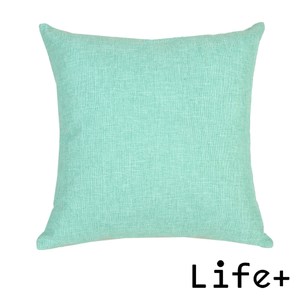 【Life+】簡約素色 棉麻舒適方型抱枕.靠枕_湖綠