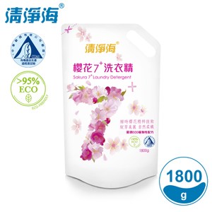 清淨海 櫻花7+系列洗衣精補充包 1800g(超值4入組)