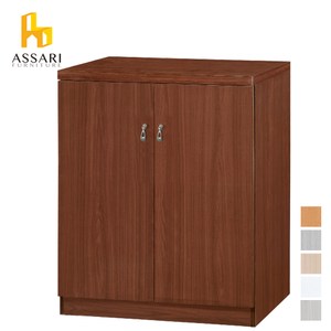 ASSARI-玩色雙門2.6尺鞋櫃(寬76*深38*高91cm)白色