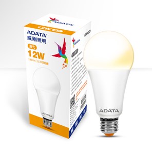 10入組-ADATA威剛12W高效能LED球泡燈-黃光 12W30C