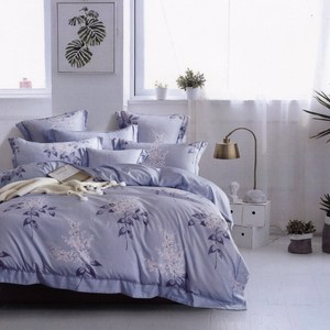 BUTTERFLY-吸濕排汗天絲特大雙人三件式薄床包枕套組-夏日庭榭藍