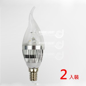 【光的魔法師 】LED蠟燭燈泡 LED拉尾燈泡 5W(兩入裝)黃光