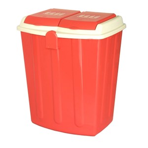【this-this】二分類掀蓋式垃圾桶75L - 紅色