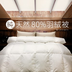 【艾倫生活家】台灣製純天然80%頂級羽絨被(雙人6*7尺)