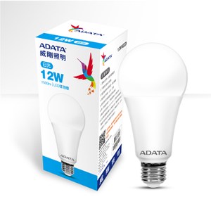 3入組-ADATA威剛12W高效能LED球泡燈-白光 12W65C