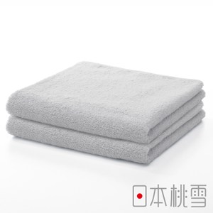 日本桃雪【精梳棉飯店毛巾】超值兩件組 霧灰