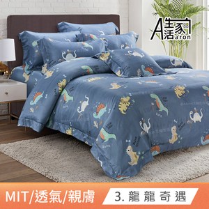 【艾倫生活家】MIT×3M專利天絲兩用被床包四件組-加大(限定款任選)3.龍龍奇遇