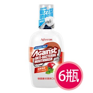 【快潔適】抗菌漱口水蘋果薄荷-500mlX6瓶