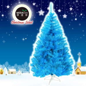 摩達客 台製豪華型5尺晶透藍色聖誕樹 裸樹(不含飾品不含燈)