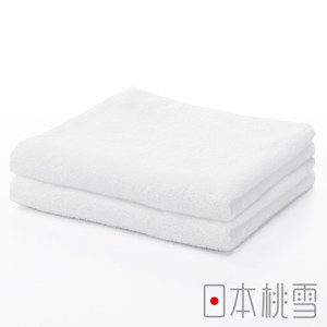 日本桃雪【精梳棉飯店毛巾】超值兩件組 白雪
