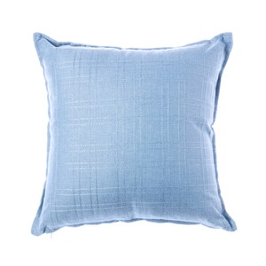 格紋編織抱枕45x45cm 藍