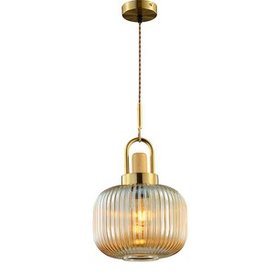 【Honey Comb】北歐工業風琥珀色玻璃單吊燈(C9919)