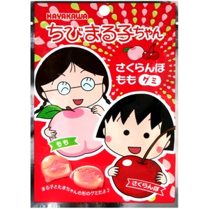 日本早川製菓-小丸子櫻桃水蜜桃軟糖40g
