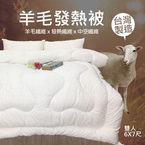 【艾倫生活家】超熱感台灣製 頂級發熱羊毛被(雙人6X7尺)雙人尺寸-6X7尺