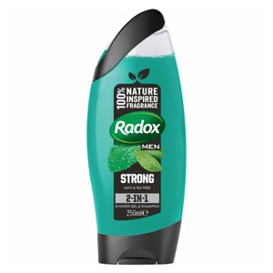 英國Radox洗髮沐浴露-薄荷+茶樹精油(250ml)*6