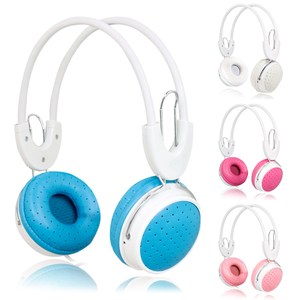 IP-806 皮革透氣耳罩式耳機麥克風(線控)粉紅
