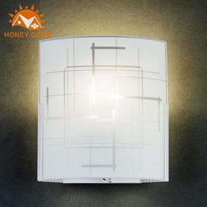 【Honey Comb】線條交錯玻璃壁燈(LB-32122)