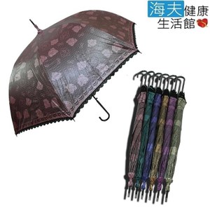 【海夫健康生活館】黑玫瑰 蕾絲 色膠 直傘粉色