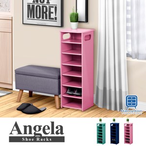 【Hampton 漢汀堡】安琪拉七層鞋架-3色可選粉紅