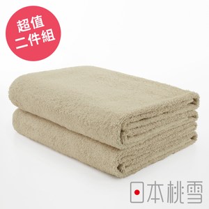 日本桃雪【飯店浴巾】超值兩件組 咖啡色