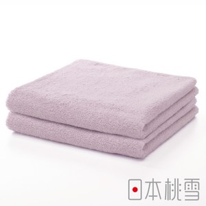 日本桃雪【精梳棉飯店毛巾】超值兩件組 粉紫