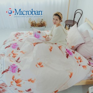 Microban《語春嫣然》美國抗菌雙人加大四件式兩用被床包組