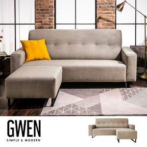 【obis】GWEN 格溫現代風貓抓皮三人沙發+腳凳/L型沙發(橄欖灰
