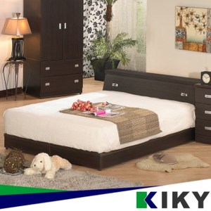 【KIKY】赫卡忒 木色六分板床組 床頭箱+床底 雙人5尺(胡桃色/白橡色)