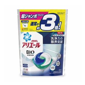 日本P&G 3倍洗衣膠球補充包46入X3包(藍色-淨白消臭)