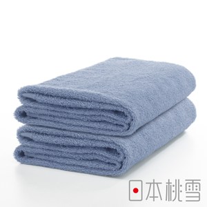 日本桃雪【精梳棉飯店浴巾】超值兩件組 天藍