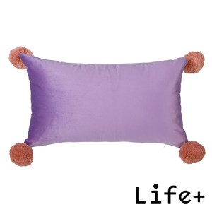 【Life+】波塔毛球 絨面舒適長型抱枕.靠枕 _丁香紫