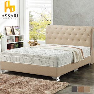 ASSARI-梅莉歐式耐刮貓抓皮床組(單人3.5尺)灰色